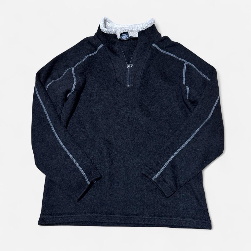 Kuhl Large Fleece Pullover 1/4 Zip Black Jacket Sweatshirt Mens Sweater Outdoors